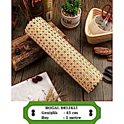 Klasik Delikli Doğal Bambu Hasır 45 Cm