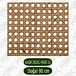 Klasik Delikli Doğal Bambu Hasır 90 Cm