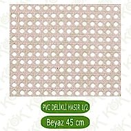 Pvc Delikli Hasır Beyaz 45 Cm