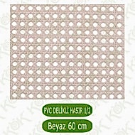 Pvc Delikli Hasır Beyaz 60 Cm
