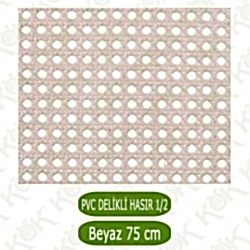 Pvc Delikli Hasır Beyaz 75 Cm