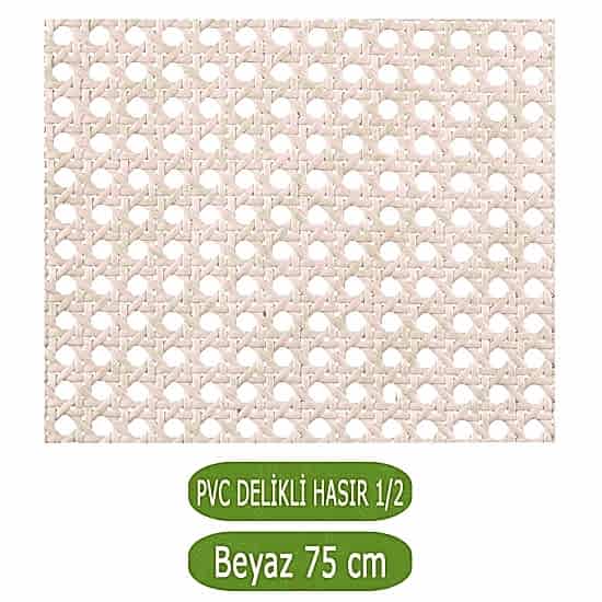Pvc Delikli Hasır Beyaz 75 Cm