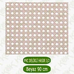 Pvc Delikli Hasır Beyaz 90 Cm