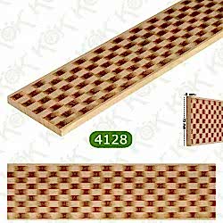 4128 Ayous Kalın Hasır Desen İnce Aplik (7Cm)