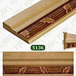 5136 Ayous Yaprak Desen Pervaz