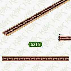 6215 Ayous Kalın Baklava Desen İnce Çıta (4Mm)