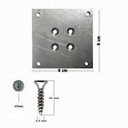 KARE 8*8 AYAK BAĞLANTI SACI