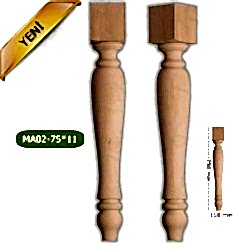 MA02-75-11 Ahşap Torna Masa Ayağı