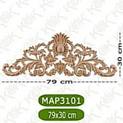 MAP-3101-79*30*1.5 Ahşap Oyma Aplik