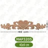 MAP-3205-40*9*1 Ahşap Oyma Aplik