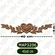 MAP-3206-40*8*1 Ahşap Oyma Aplik