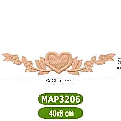MAP-3206-40*8*1 Ahşap Oyma Aplik
