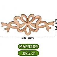 MAP-3209-30*12*1 Ahşap Oyma Aplik