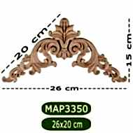 MAP-3350-20*20*1,2 Ahşap Oyma Aplik