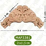 MAP-3381-16*16*1,2 Ahşap Oyma Aplik