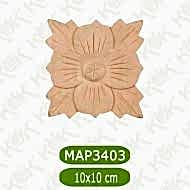 MAP-3403-10*10*1 Ahşap Oyma Aplik