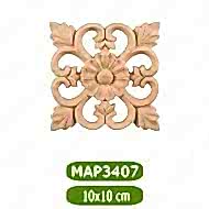 MAP-3407-10*10*1 Ahşap Oyma Aplik