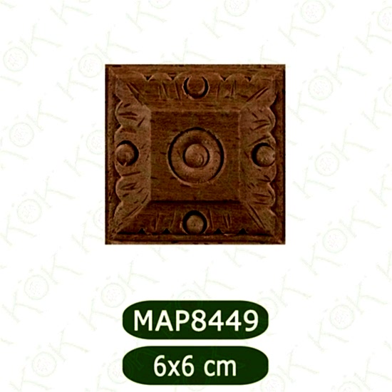 MAP8449-6*6*1,2 Ahşap Oyma Aplik