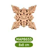 MAP8655-8*8*1 Ahşap Oyma Aplik