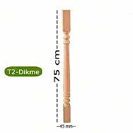 T2 Merdiven Dikmesi Şişe Modeli 4.5*4.5*75 Cm Çam