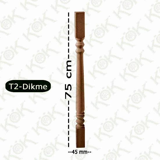 T2 Merdiven Dikmesi Şişe Modeli 4.5*4.5*75 Cm Kayın