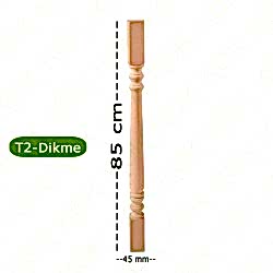 T2 Merdiven Dikmesi Şişe Modeli 4.5*4.5*85 Cm Kayın