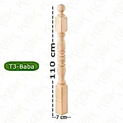 T3 Merdiven Babası Trabzan Modeli 7*7*110 Cm Çam