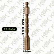 T3 Merdiven Babası Trabzan Modeli 7*7*110 Cm KAYIN