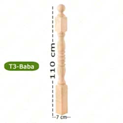 T3 Merdiven Babası Trabzan Modeli 7*7*110 Cm KAYIN