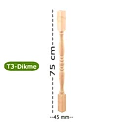 T3 Merdiven Dikmesi Trabzan Modeli 4.5*4.5*75 Cm Çam