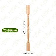 T3 Merdiven Dikmesi Trabzan Modeli 4.5*4.5*75 Cm Kayın