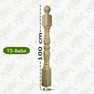 T5 Merdiven Babası Klasik Model Fitilli 9*9*100 Cm Kayın