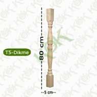 T5 Merdiven Dikmesi Klasik Model Fitilli 5*5*80 Cm Kayın