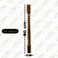 T8 Merdiven Dikmesi Şişe Modeli Fitilli 5*5*80 Cm Kayın