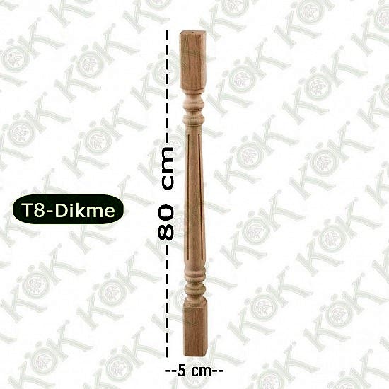 T8 Merdiven Dikmesi Şişe Modeli Fitilli 5*5*80 Cm Kayın