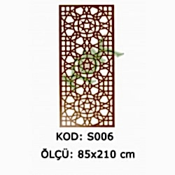 S006 MDF Seperatör Dünya 210*85 Cm