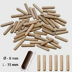 Ahşap Kesik Kavela 8*35 mm 250 Adet Ekstra Kalite