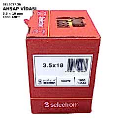 Selectron Ahşap Vidası 3.5×18 – 1000 Adet